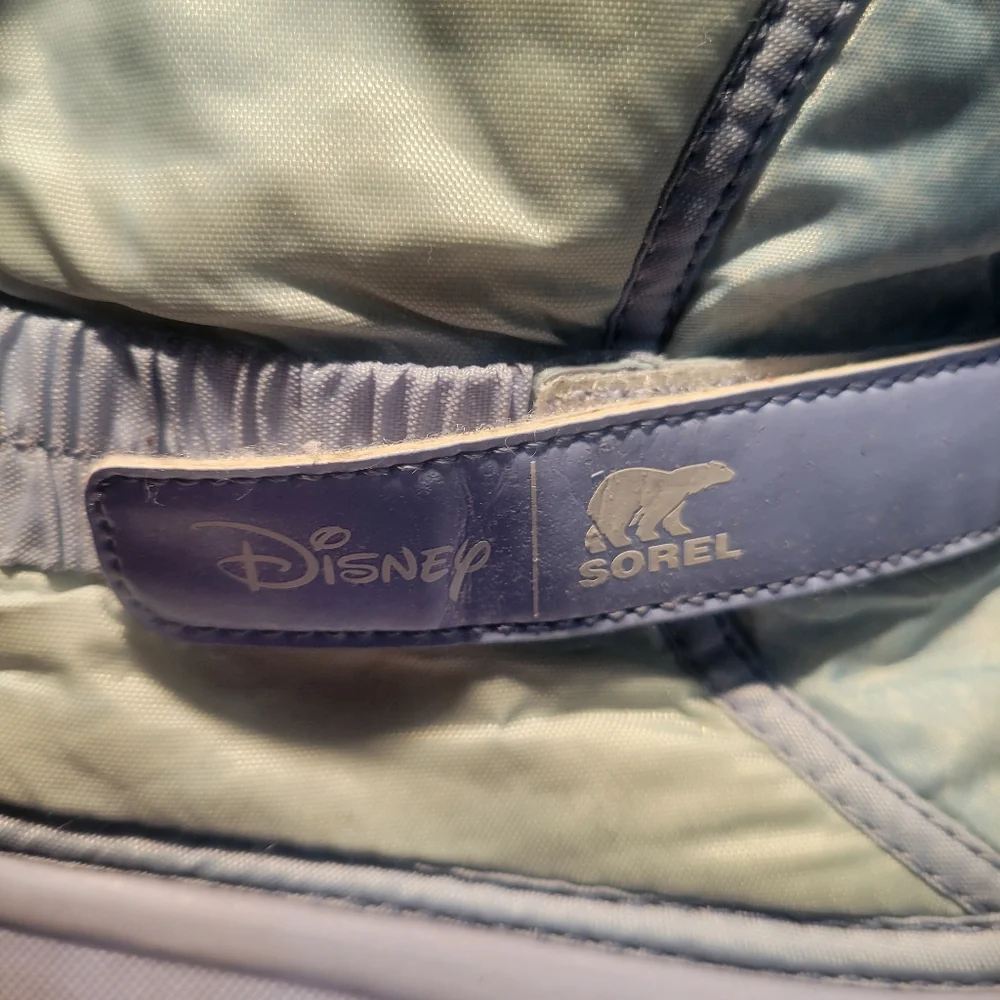 Sorel X‎ Disney Kids Snow Boots - Light Gray and Blue Youth Size 5